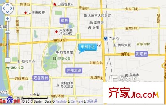 東崗小區(qū)交通圖太原  