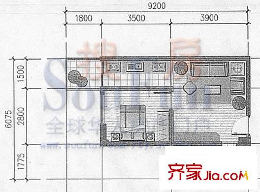 金圣甲第B座F1戶型