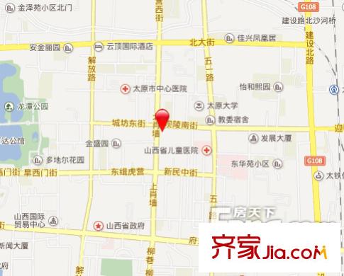 太原市中醫(yī)院宿舍交通圖太原  