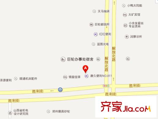 省電建宿舍交通圖太原  