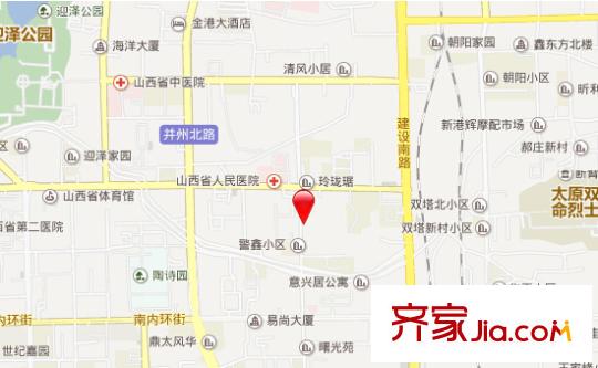 山西省醫(yī)藥公司住宅小區(qū)交通圖太原  