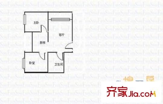 水總宿舍 2室 戶型圖