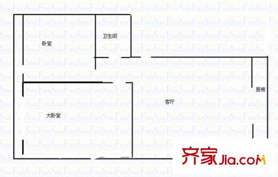 耐火小區(qū) 2室 戶型圖