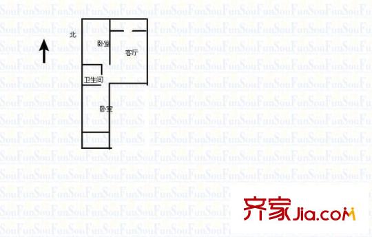 平陽(yáng)路農(nóng)機(jī)宿舍 2室 戶型圖