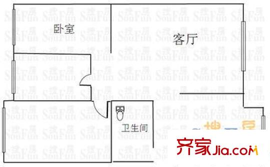 平陽路農(nóng)機宿舍 3室 戶型圖