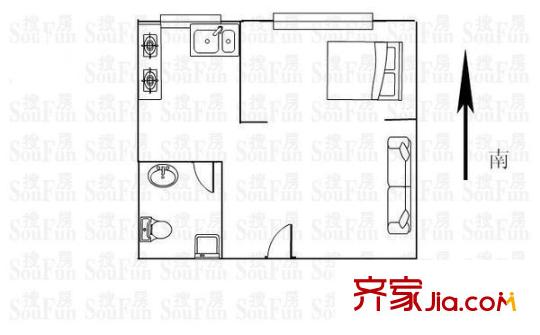茂業(yè)百貨 1室 戶型圖