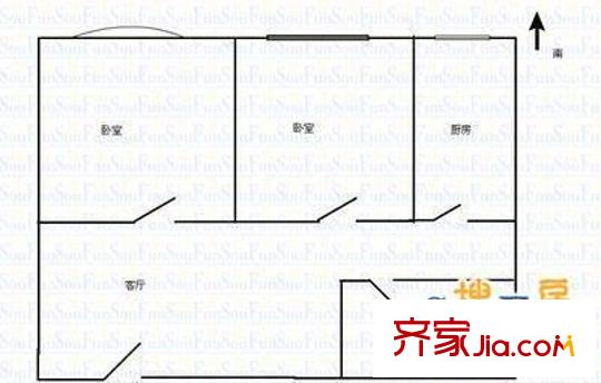 茂業(yè)百貨 2室 戶型圖