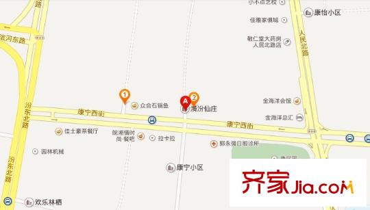 漪汾仙莊小區(qū)交通圖太原  