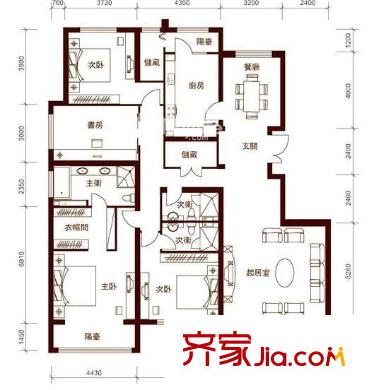 太原 漪汾仙莊小區(qū) 戶型圖