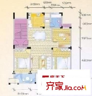 卷煙廠(chǎng)宿舍 3室 戶(hù)型圖