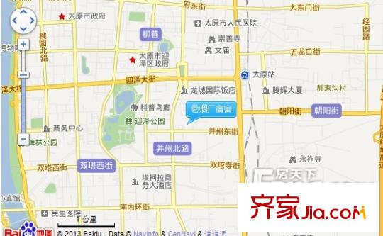 卷煙廠宿舍交通圖太原  