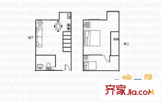 景澤苑 2室 戶型圖