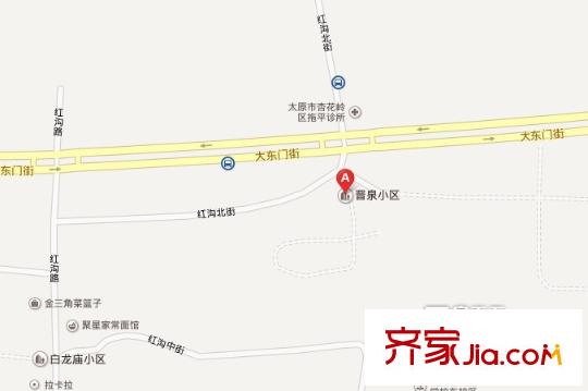 晉泉小區(qū)交通圖太原  