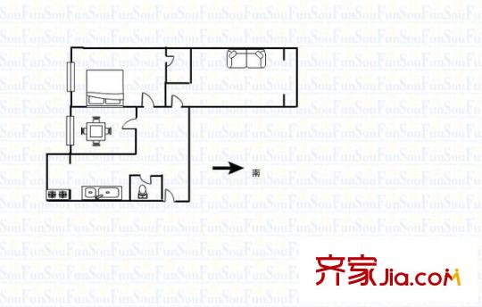 桃園四巷水利設計院宿舍 2室 戶型圖
