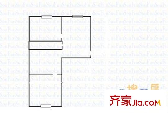 汽運三公司宿舍 2室 戶型圖