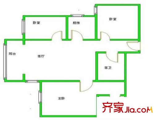 鑫匯苑 3室 戶型圖