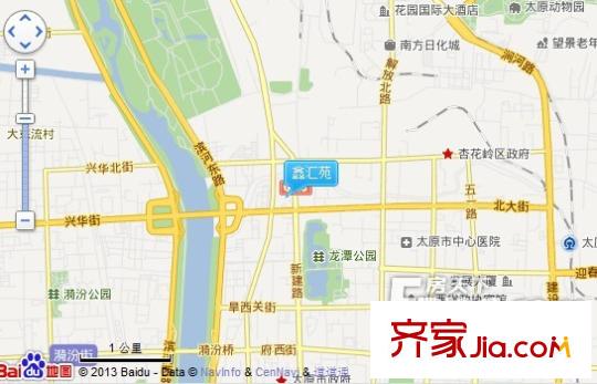 鑫匯苑交通圖太原  