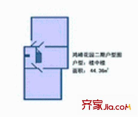 鴻峰花園戶型圖1室