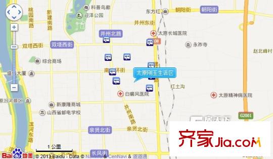 太原剛玉生活區(qū)交通圖太原  