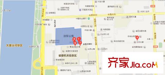 汾東公寓交通圖太原  