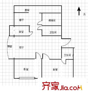 富豪大廈 3室 戶型圖