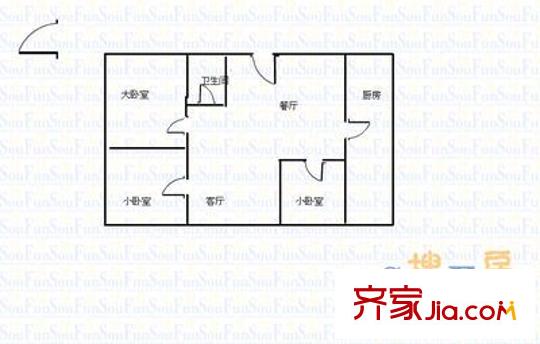 重減小區(qū) 3室 戶型圖
