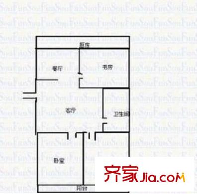 南海公園中行宿舍 3室 戶型圖