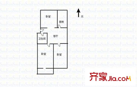 南海公園中行宿舍 3室 戶型圖