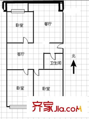 雙西公交住宅小區(qū) 2室 戶型圖