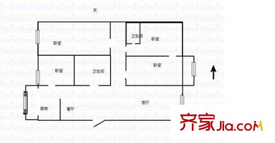 北辰苑 4室 戶型圖