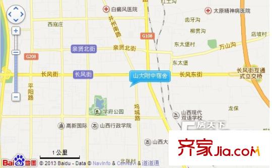 山大附中宿舍交通圖太原  