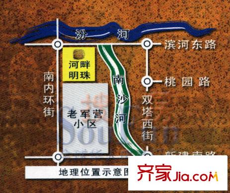 濱江公寓河畔明珠交通圖