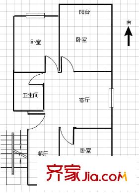 金剛堰小區(qū) 4室 戶型圖