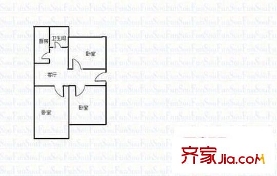 大唐世家玉河苑 3室 戶型圖