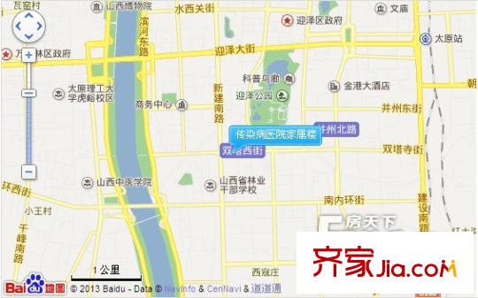 傳染病醫(yī)院家屬樓交通圖太原  