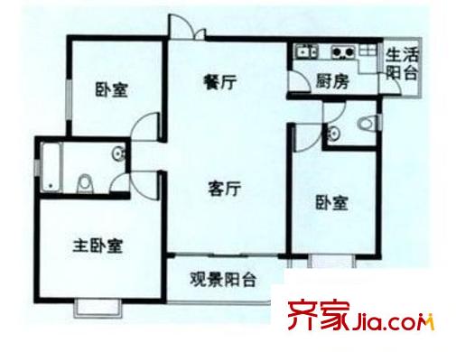 康寧小區(qū)綜合樓 0室 戶型圖