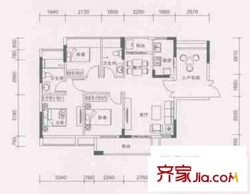 康寧小區(qū)綜合樓 0室 戶型圖