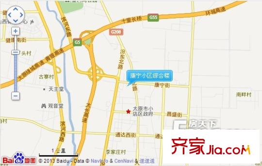 康寧小區(qū)綜合樓交通圖太原  