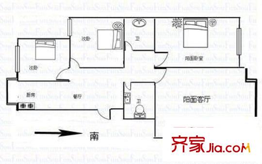建業(yè)小區(qū) 0室 戶型圖