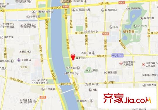 建業(yè)小區(qū)交通圖太原  