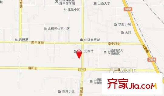 西吳苑交通圖太原  