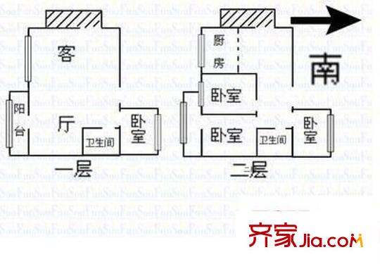 鯤鵬小區(qū) 3室 戶型圖