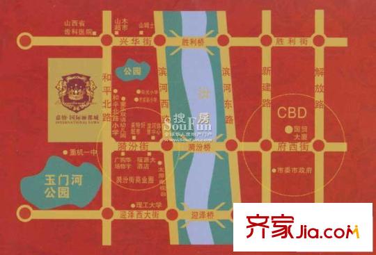 嘉怡國(guó)際麗都城區(qū)位圖