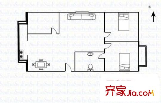 太原衛(wèi)校長(zhǎng)風(fēng)小區(qū) 3室 戶型圖