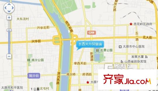 水西關(guān)外貿(mào)宿舍交通圖太原  