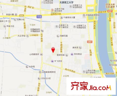 平板玻璃廠小區(qū)交通圖太原  