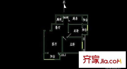 雙龍大廈 3室 戶型圖