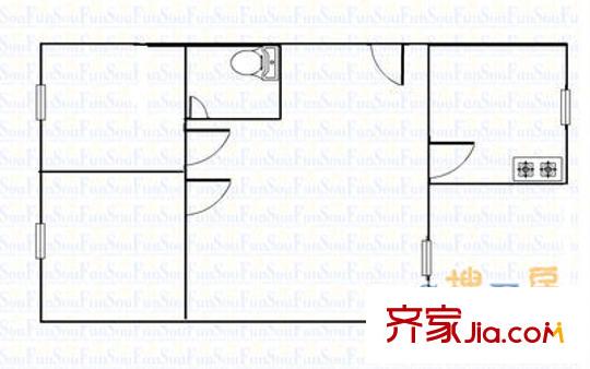 雙龍大廈 2室 戶型圖