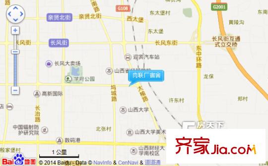 肉聯(lián)廠宿舍交通圖太原  