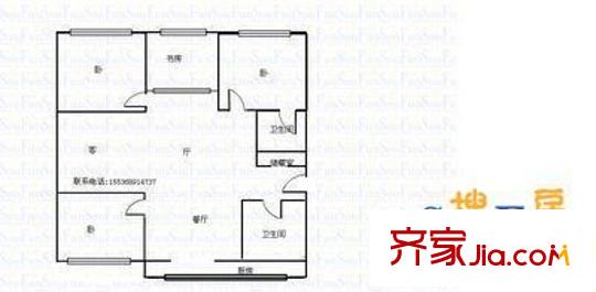 匯錦花園 3室 戶型圖